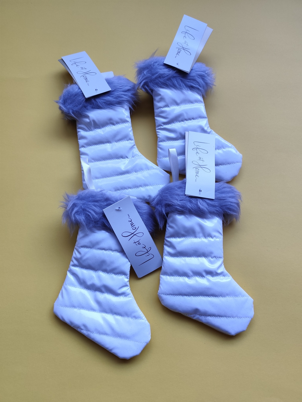 Mini White Padded Stockings lot of 4